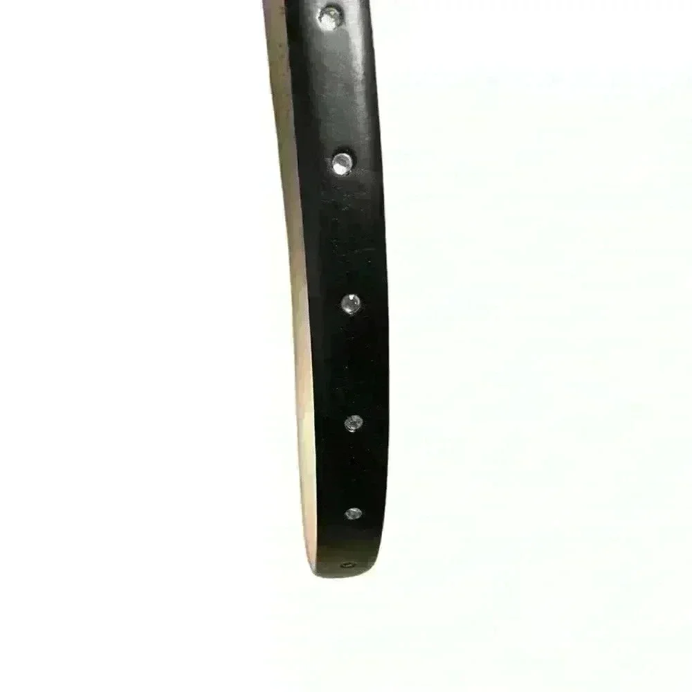 BB Simon Crystal Belt XL with Black with Crystals Made in Italy